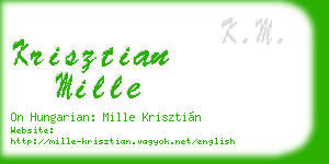 krisztian mille business card